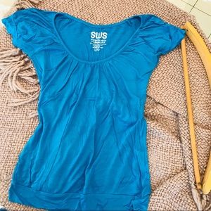 NEW Aqua Blue Comfortable Fit T-Shirt